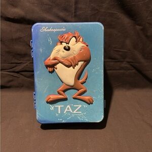 Vintage Shakespeare Taz Tackle Box Fishing Looney Tunes Organizer Lunch Box